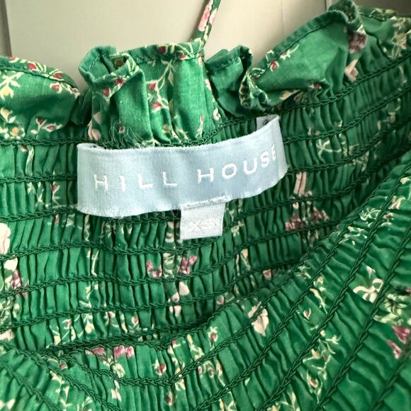 Hill House - The Nesli Nap Dress - Emerald Trellis / XS - Picture 5 of 7